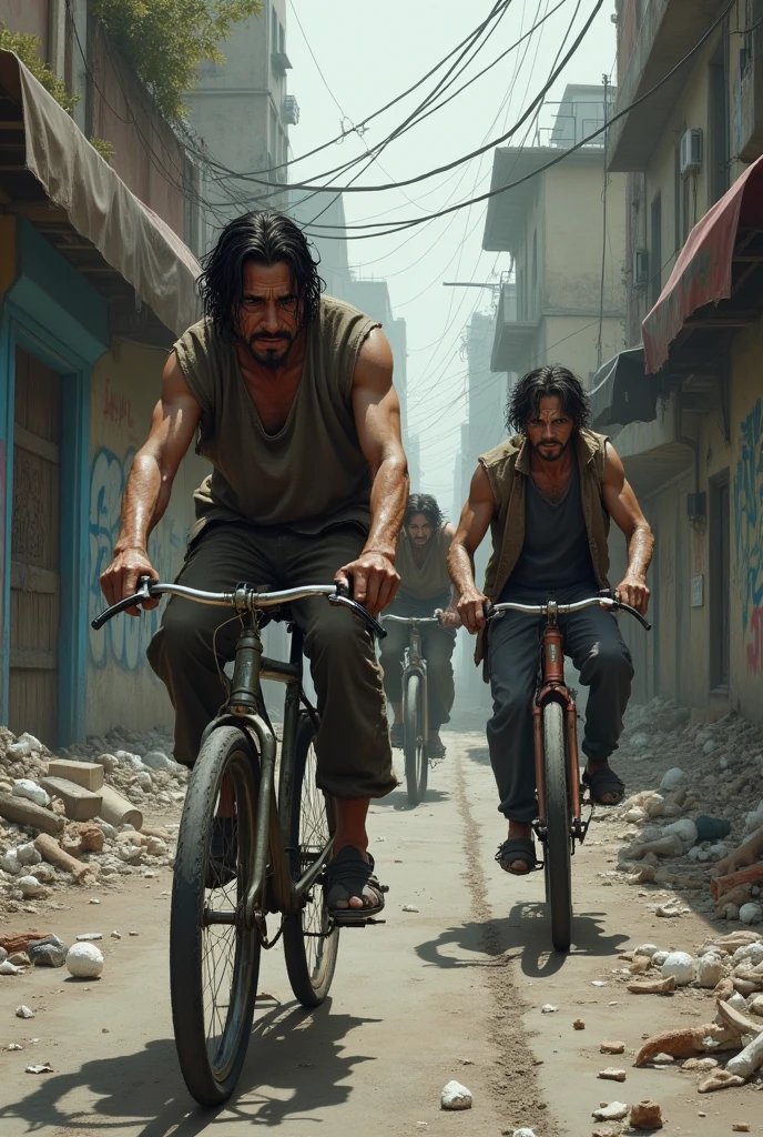 Smelly dirty people riding bicycles