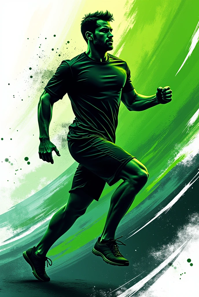Green and black sports t-shirt design
