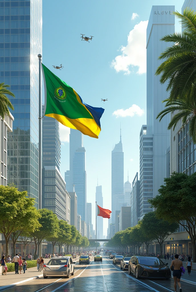 RIO BRANCO IN 2080 WITH THE ACRE FLAG