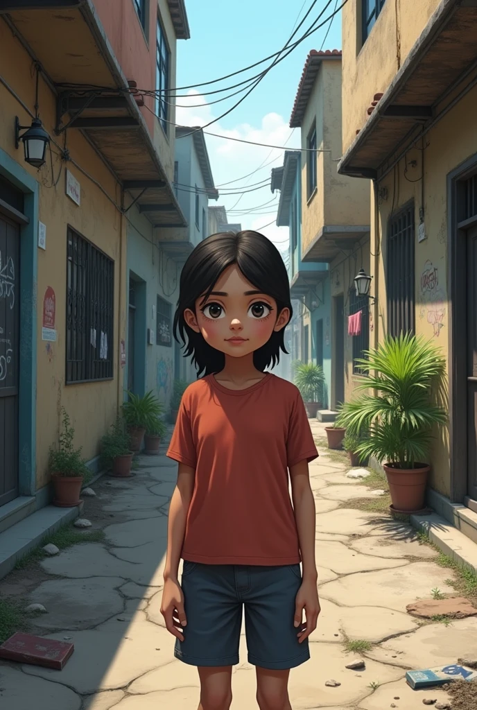 Image of a 16 year old girl living in the hood with her parents