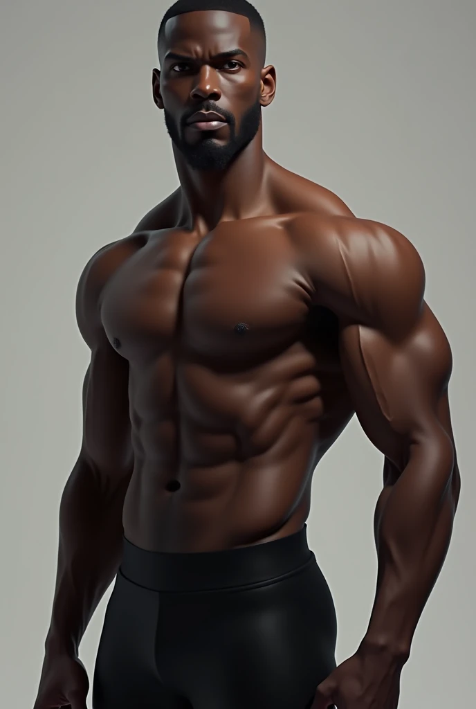 Black man without shirt thinner