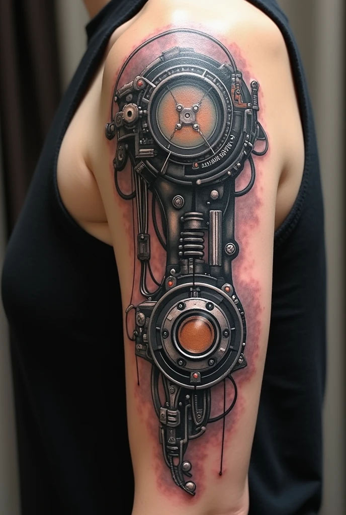 Mechanical arm tattoo
