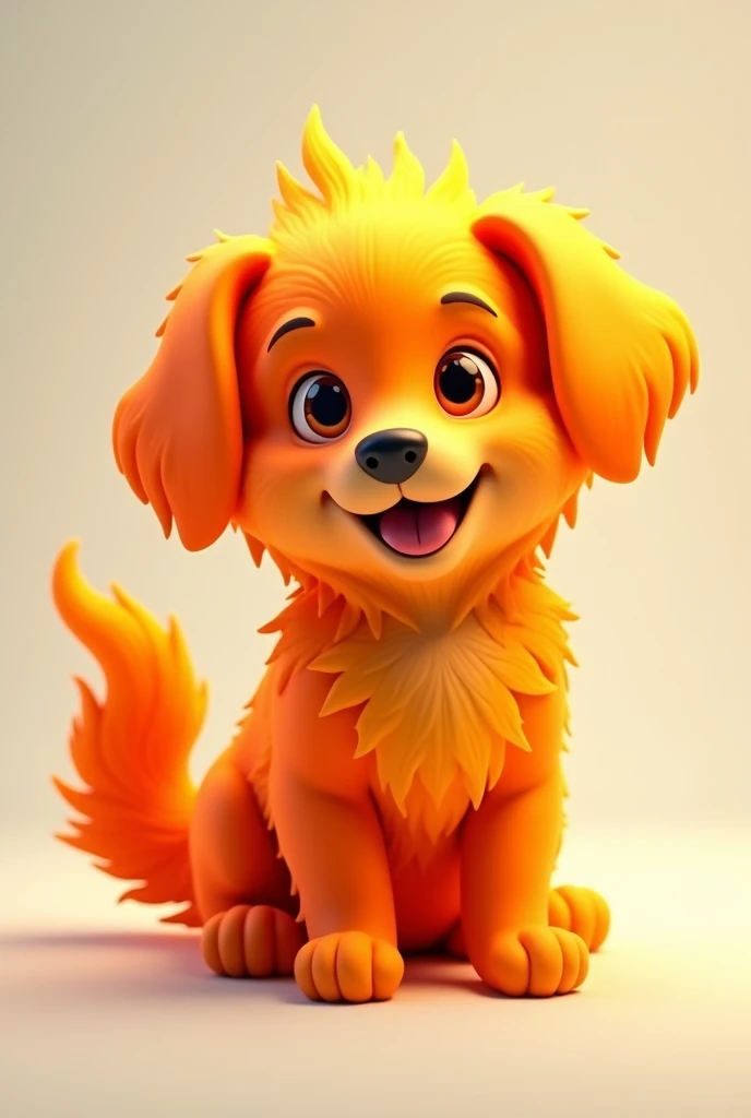 a dog made of orange