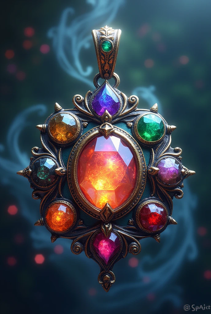 A magical amulet mystical stones