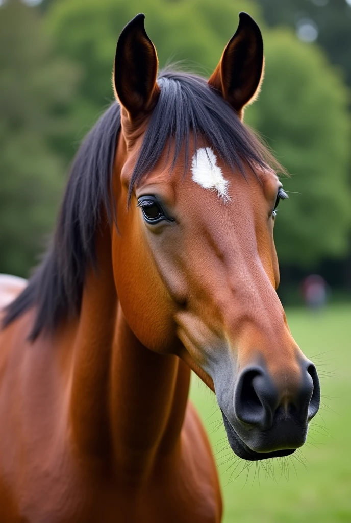 A horse with a big, delicious  