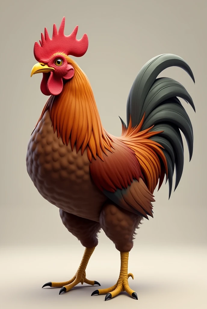 Medium brown cock with few veins
