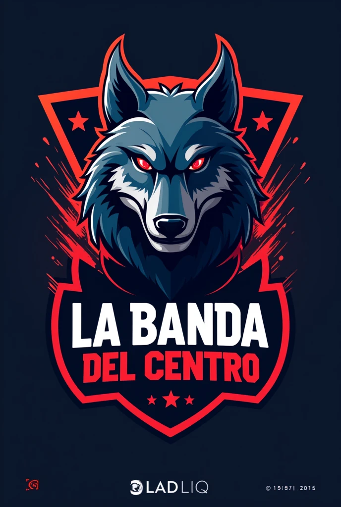 Logo of a football team the logo must have a wolf, and the name of the team is LA BANDA DEL CENTRO