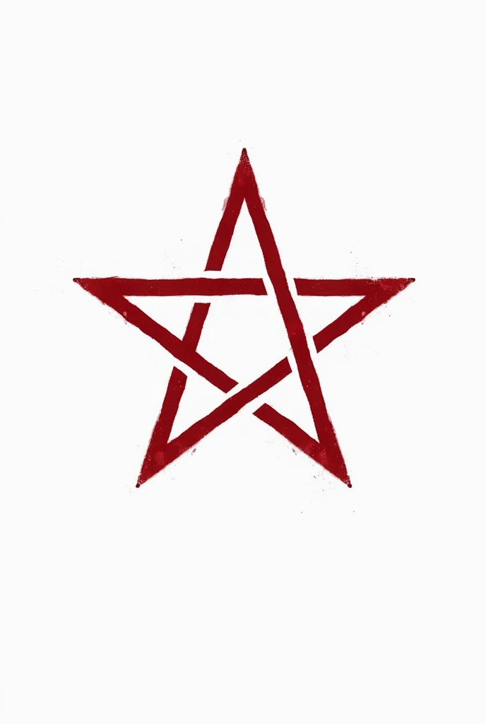 simple red pentagram rpg illustration white background