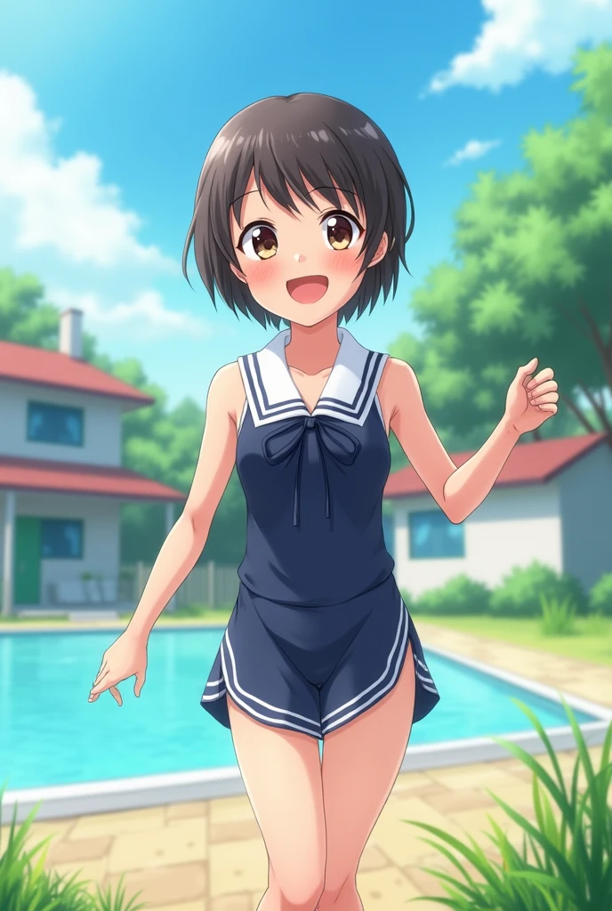 Elementary school girl School swimsuit