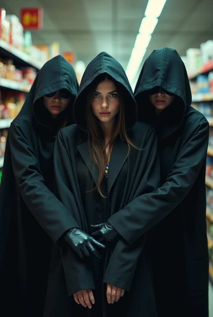 2 women wearing a hood and holding a cigarette