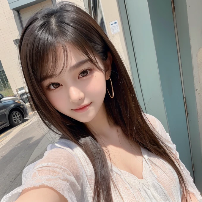 (masterpiece,16k,raw photo,textured skin,very cute face,detail face,super detail,smooth hair,very detail hair,cute girl,high quality,best quality,correct,accurate:1.2),1girl,face up,(front angle,angle from front,face photo:1.2),very pretty famous 16’s k-pop idol,smile