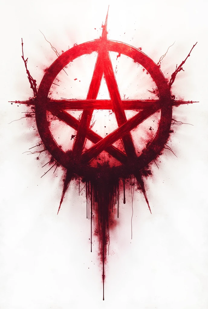  red pentagram rpg illustration white background