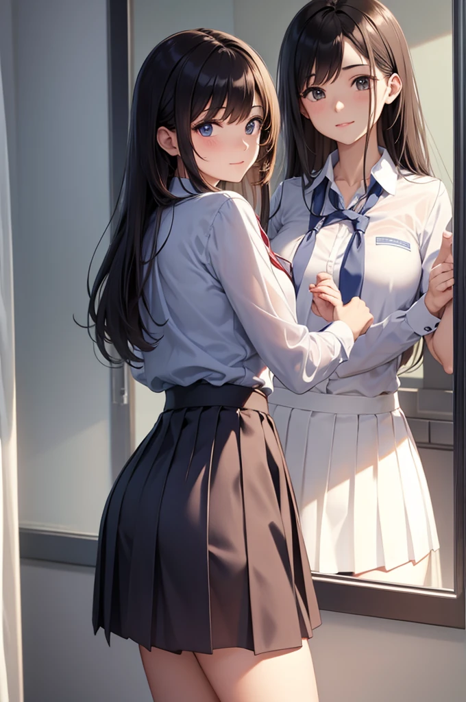 see through, school uniform