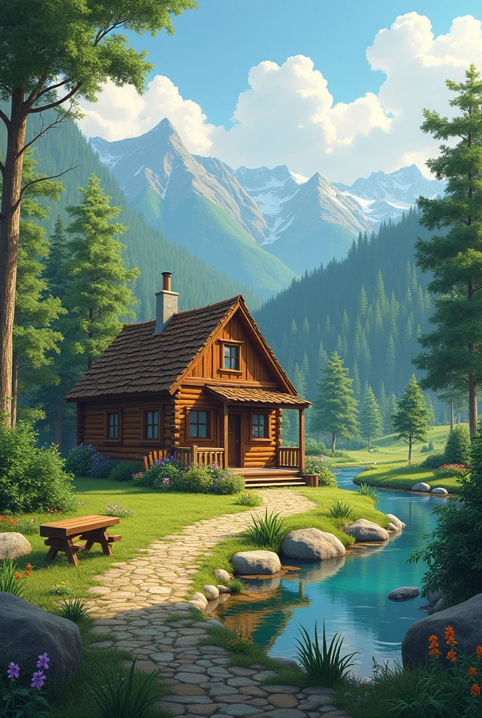 Beautiful little cabin landscapes