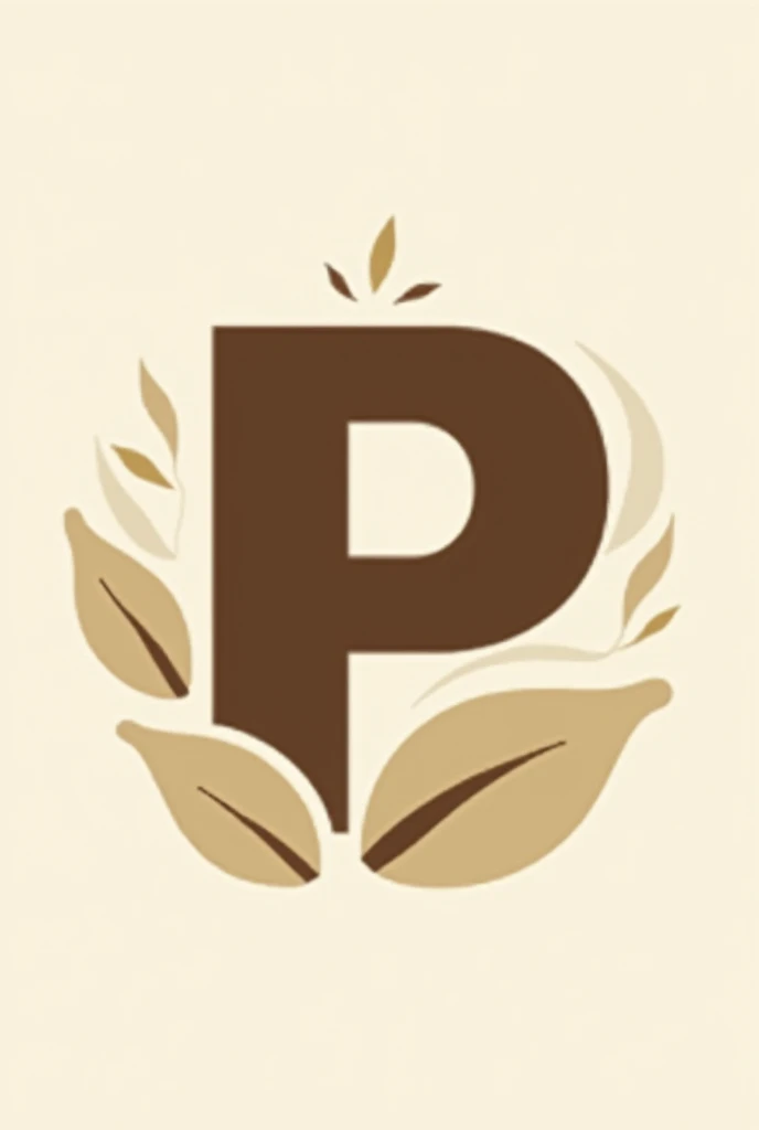 create a logo for a phosphorus in soil event using a P, try to use brown and cream colors, put some plant together or something like that
