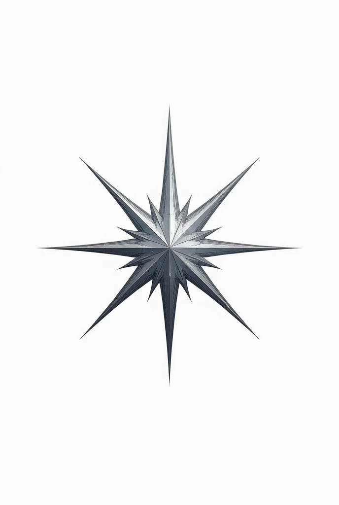 simple six-pointed star rpg illustration bright white background