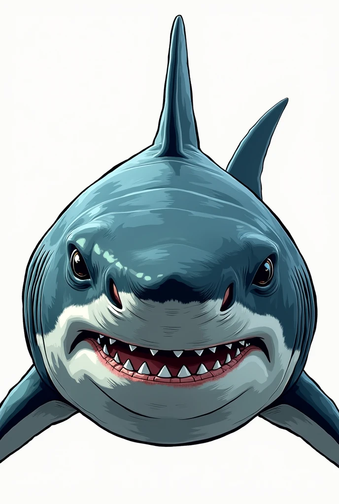 Comic image of a sharkrealistis Facing Front