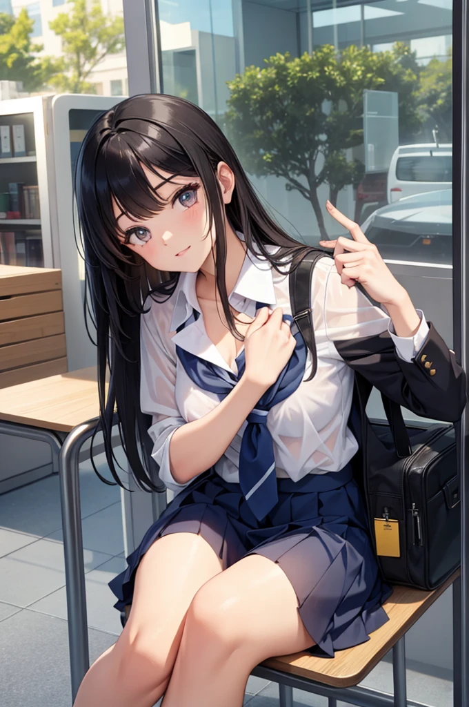 (see through), school uniform