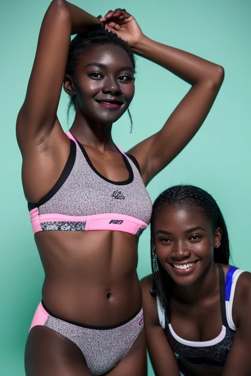 Black girl in nike pros