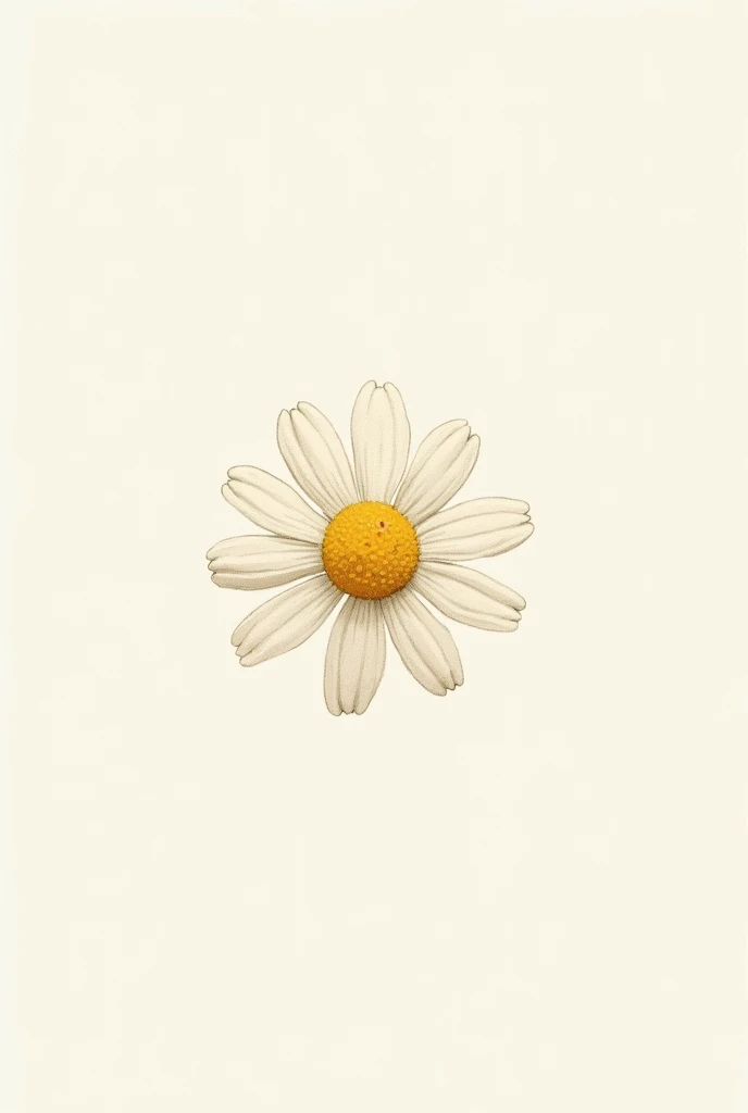 Daisy only petals, hand-drawn style with outline