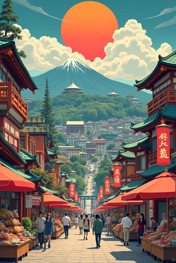 Nagasaki city poster with Nagasaki culture, Nagasaki specialty food, Nagasaki customs, unique things about nagasaki,