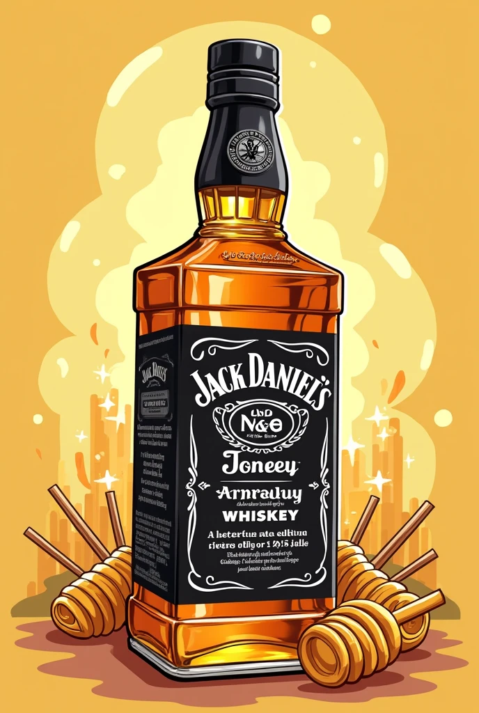 Jack daniels  honey cartoon
