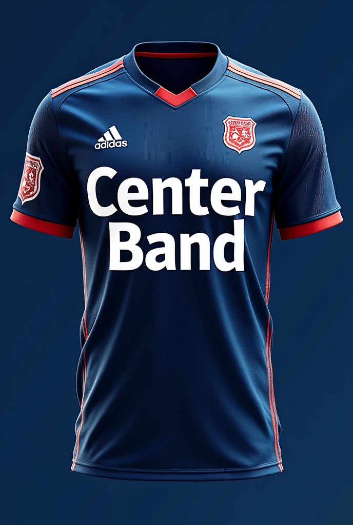 Give me a trademark style that says center band, It is to be placed on the shirt of a football team as a sponsor brand in the middle
