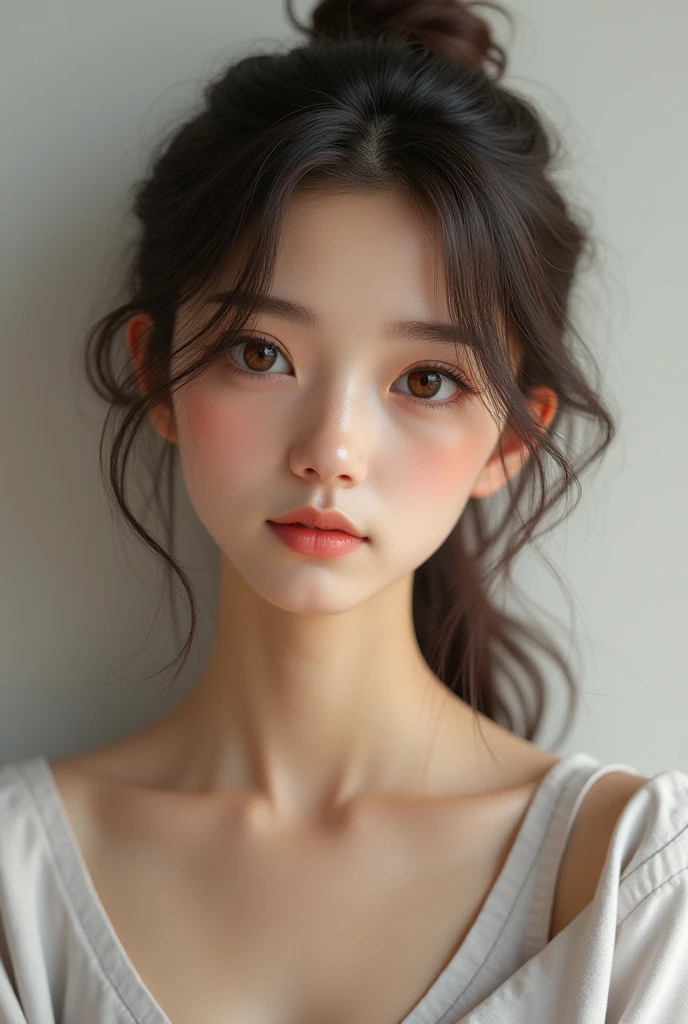 realistic woman with basic clothes 