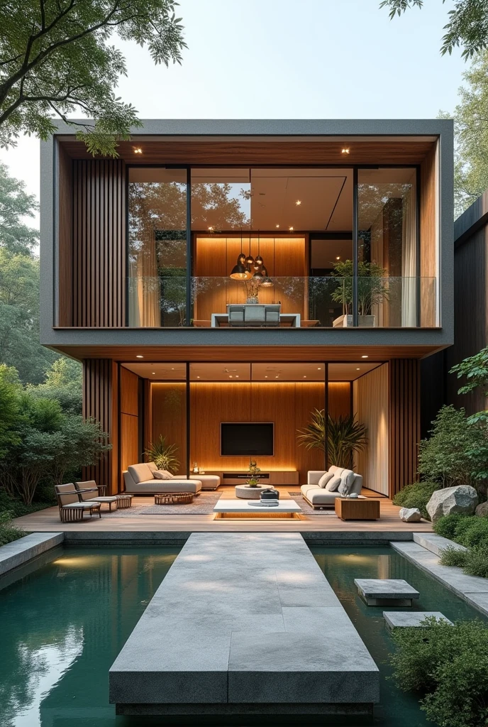Fengshui, living family decoration details colors architecture design view modern house