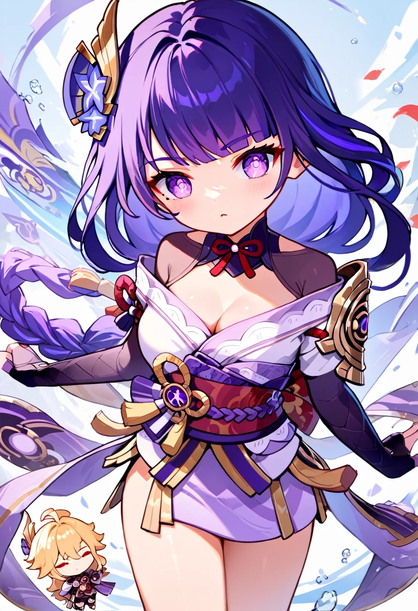 score_9, score_8_up, score_7_up,source_anime, high res image,masterpiece,best quality,girl,cute face,clear skin,raiden_shogun_genshin,chibi,
