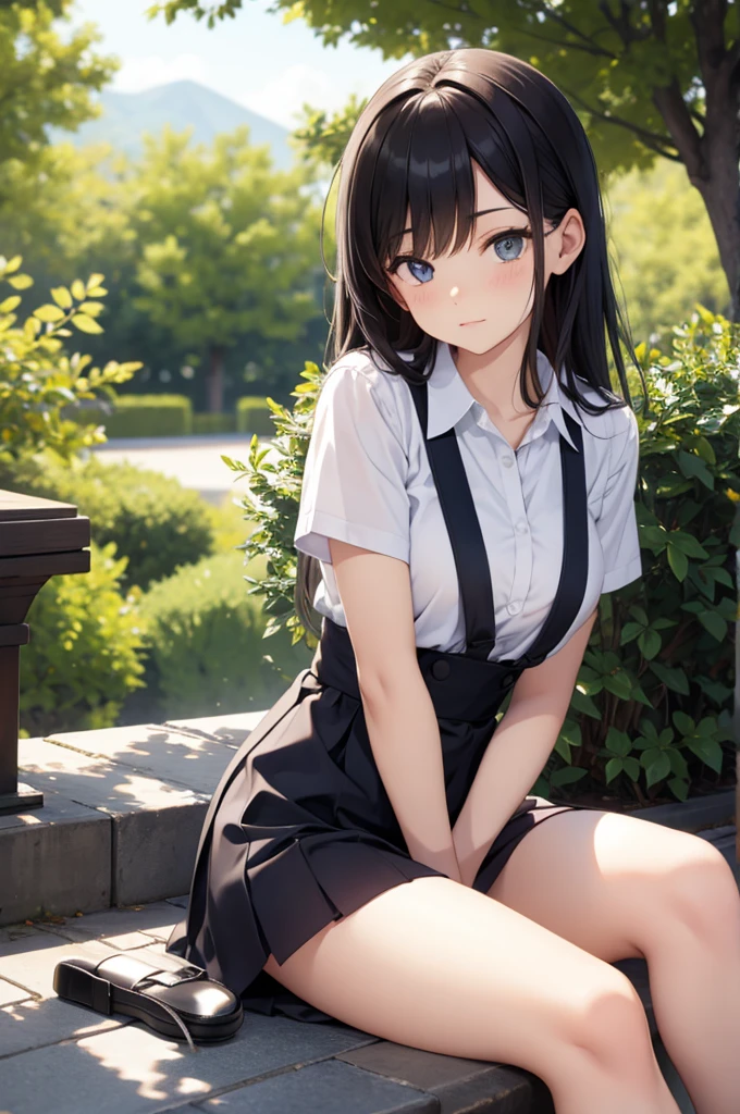 panty shot, sitting
