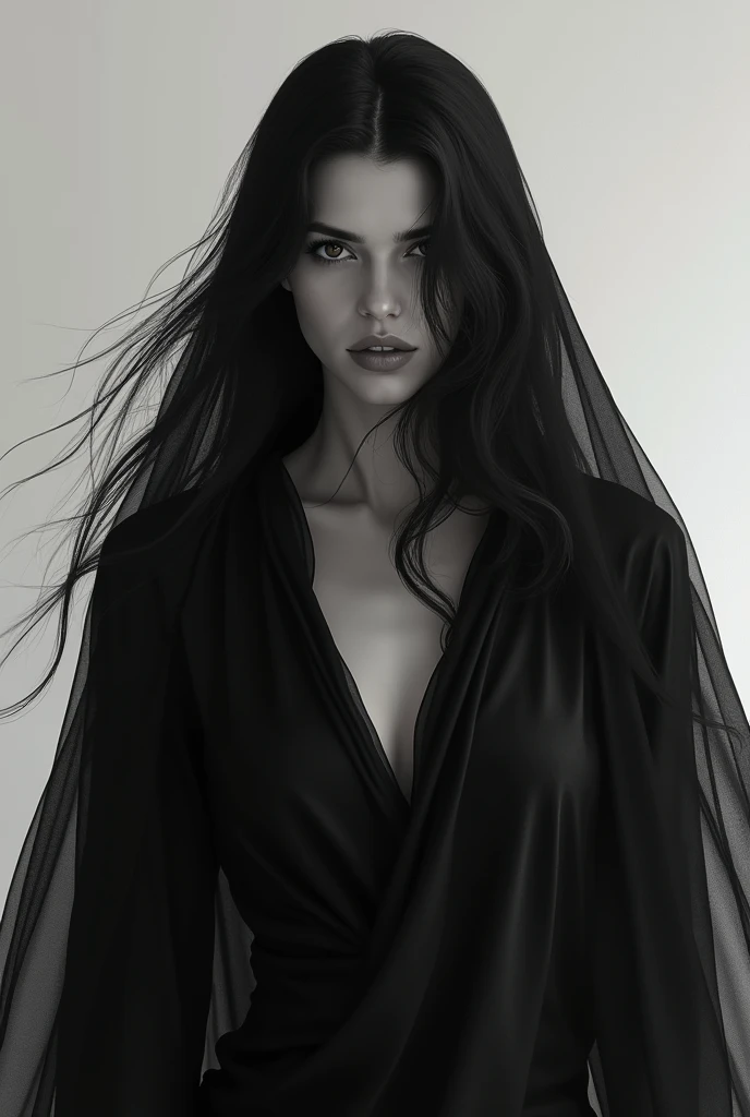 Woman in black and white , Linda,that awakens feelings in anyone who looks at it