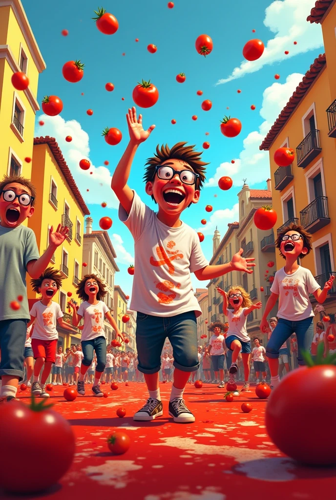 La tomatina cartoon