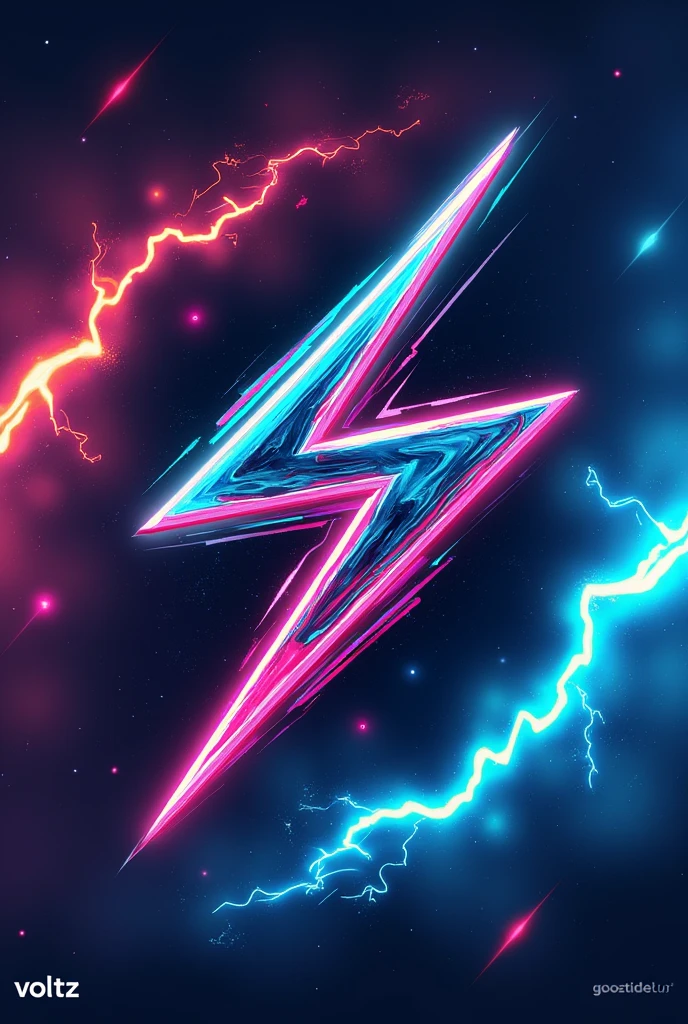 name "Voltz" stylized for DJ with letter Z as a lightning bolt. REAL, logo