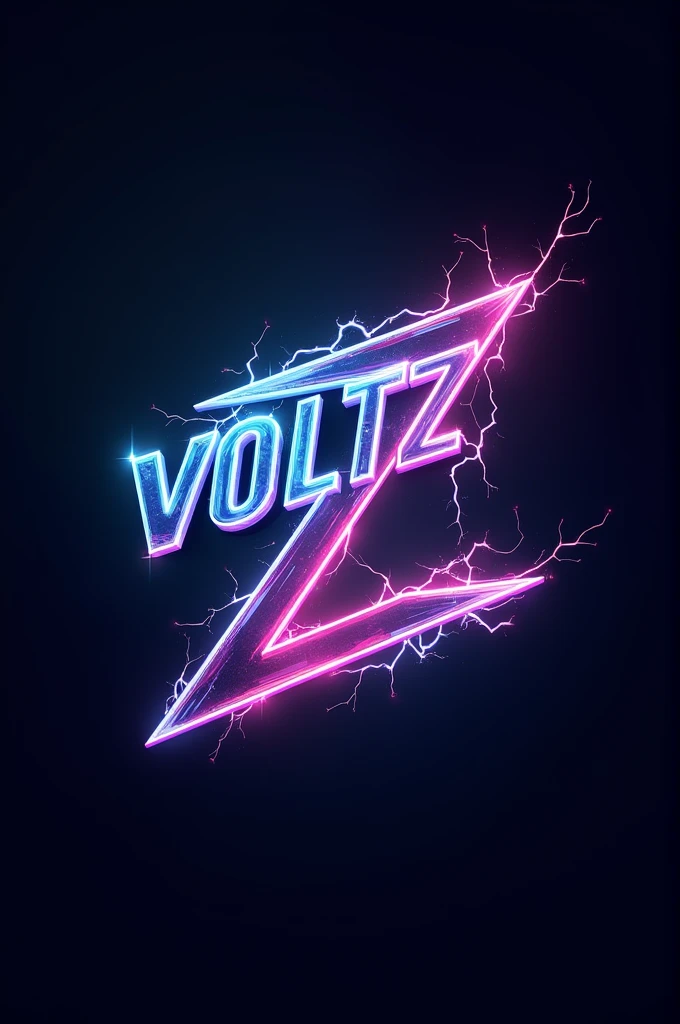 Logo for DJ with VOLTZ, with letter Z being a ray