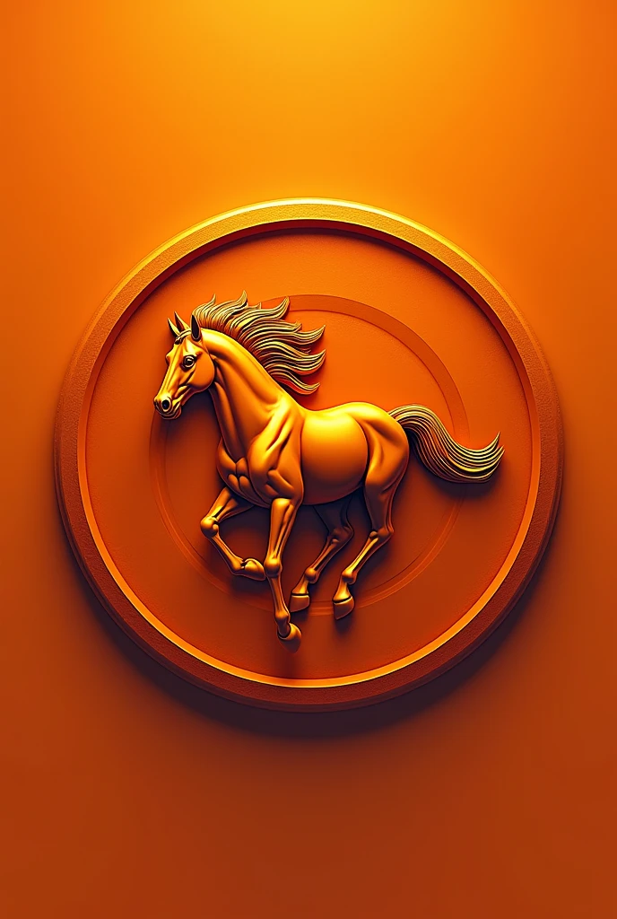 Create a shield for a team, must be circular, orange should predominate. A horse has to come out and say "orange house" in the logo. More lively and that "orange house is inside the circle"