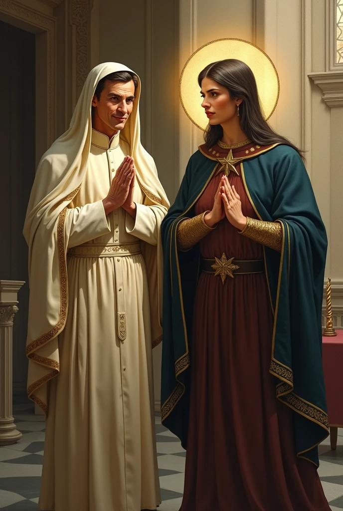 Illustration of Don Bosco and Mary Help of Christians
