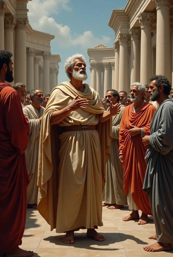 Aristotle criticizing extreme social inequality in the world