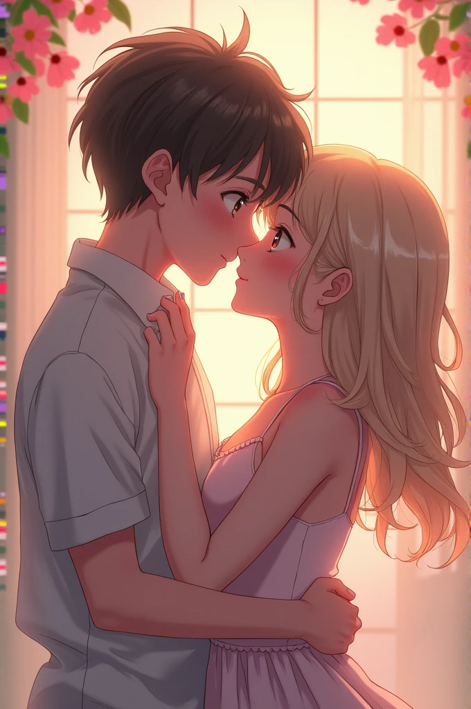 anime boy kissing