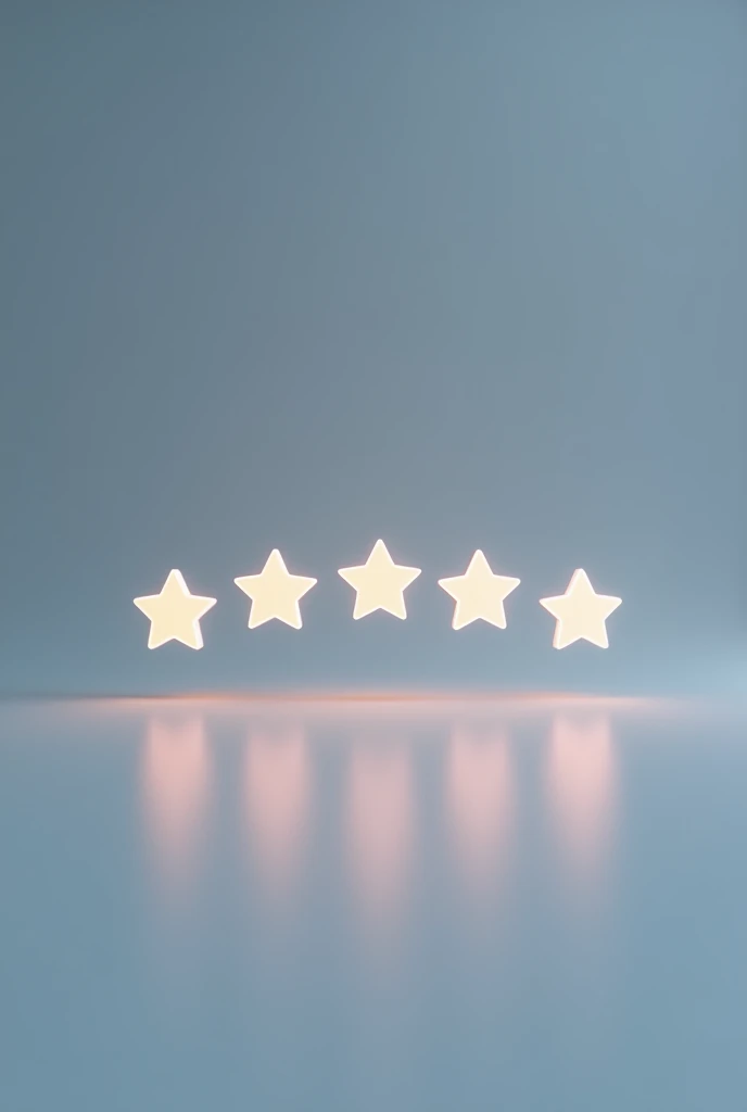 CREATE 5 STARS IN A HORIZONTAL LINE SLIGHTLY CURVED DOWNWARDS WITHOUT A BACKGROUND