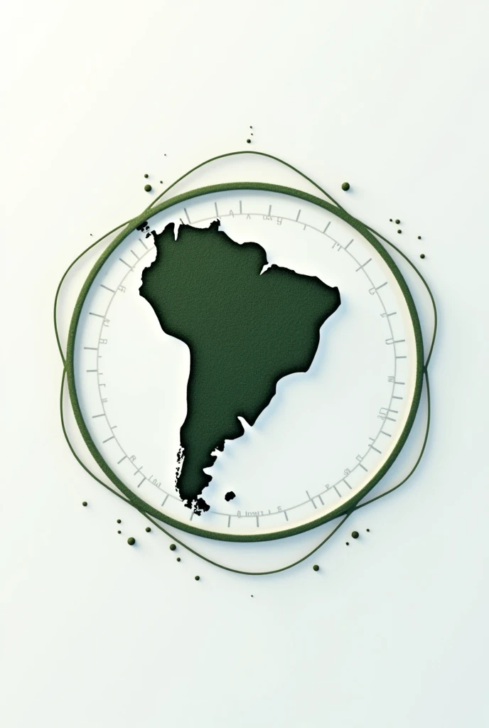Brazil inside a circle, circle being the atomic symbol