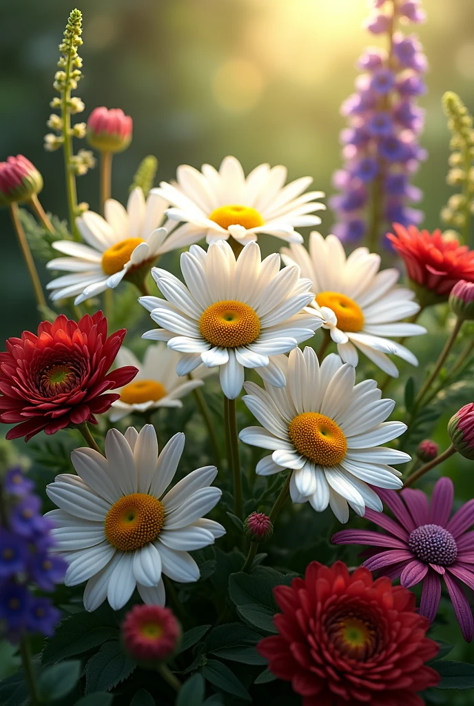 A lush flower arrangement for the day of the Assumption with daisy could see the full image