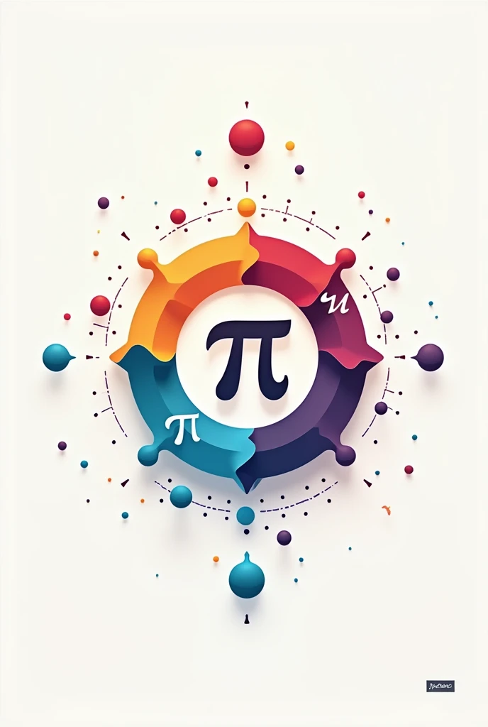 Logo for math contest add more things related to all branches of mathematics simplify it. a bit, The elements are fine but they are not appreciated. Use PI more. Make it 2D.