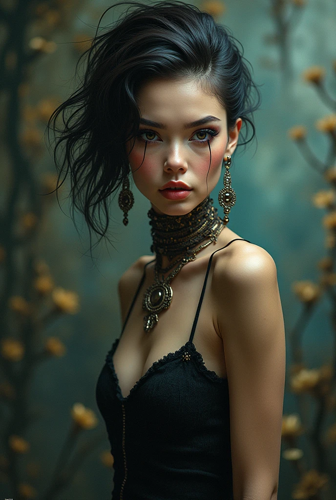 full body woman with creative look