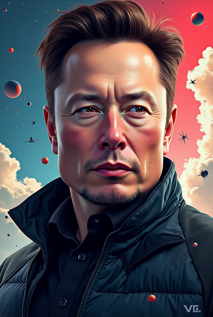 RAW photo, (a portrait photo of elon musk: 1.3), 8k uhd, dslr, dark background, soft lighting, best quality, film grain, Fujifilm XT3, --auto --s2
