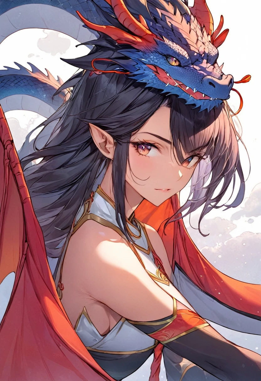 a half-dragon woman