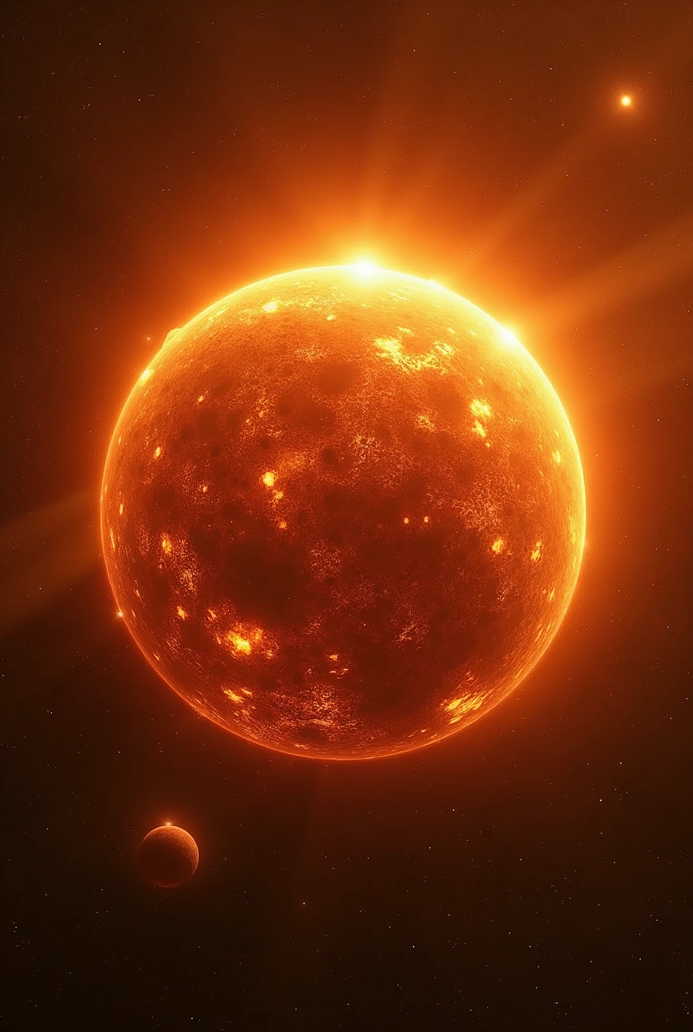 The planet heats up as it receives solar rays