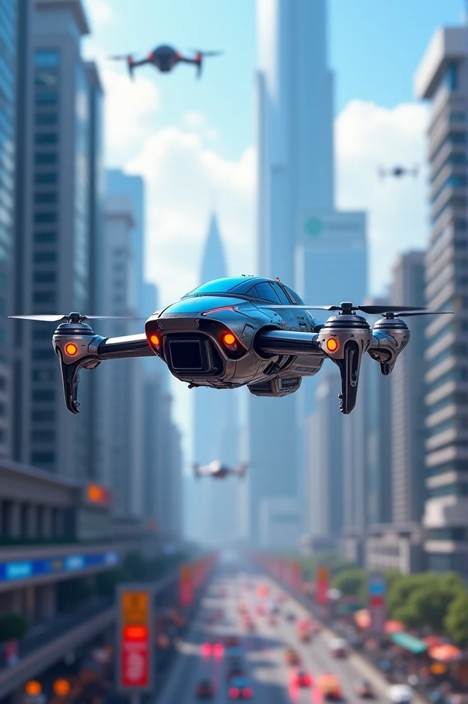 Animated flying drone