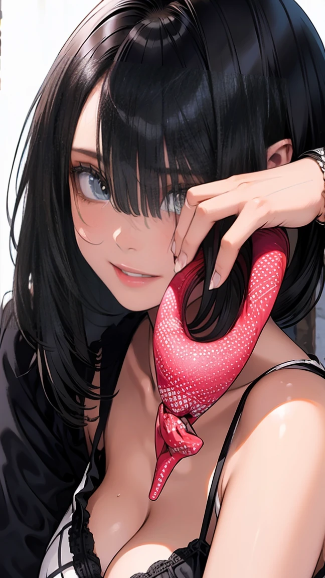 anime illustration, ((((highest quality)))), (((Ultra-precision CG 16K))), (((masterpiece))), (((Very detailed))), (((Extremely detailed))), (((Black outline:1.3, Written boundary depth:1.3 , Written soft outline, sharpness))), Maximum clarity and sharpness, Multilayer Texture, Surface Shading, Cinematic lighting, Beautiful details sparkle ,Perfect Proportions, Limited to one woman, BREAK accurate, Anatomically correct, Highly detailed face and skin texture, drawn in detail, Highly detailed facial and skin texture, Detailed eyes, beautiful hair, Beautiful Japanese Idol face, Beautiful and beautiful eyes, Beautiful body, Beautiful breasts, Beautiful thighs, Beautiful legs, Beautiful fingers, (Beautiful views) , skinny body, ((Beautiful Skin)), ((Skin Texture)) BREAK breast enlarged, medium Breasts, rocket breasts, (((perky breasts))), ((sagging breasts)), slender waist, ( narrow eyes, smiling, blush, determined expression, sweaty , Heavy breathing,) , (streaked hair, hair intakes, colored inner hair, ) BREAK (((wearing printed sexy oversized clothing, wearing wide-leg-pants, breasts is covered by outfit))) , wearing earrings, (((tanned skin, tan lines))) , BREAK ( stick breast out, bending over, under the blue sky ),(((looking at viewer, super detailed background , ))), BREAK (((portrait , close-up of face, bust-up shot, looking at viewer, )), (natural make), random angle , random situation , pinup magazine pose, from front, from above