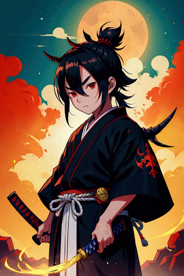 Kid samurai demon king